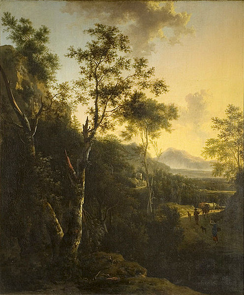 Rocky Landscape with Cattle and Figures 1675